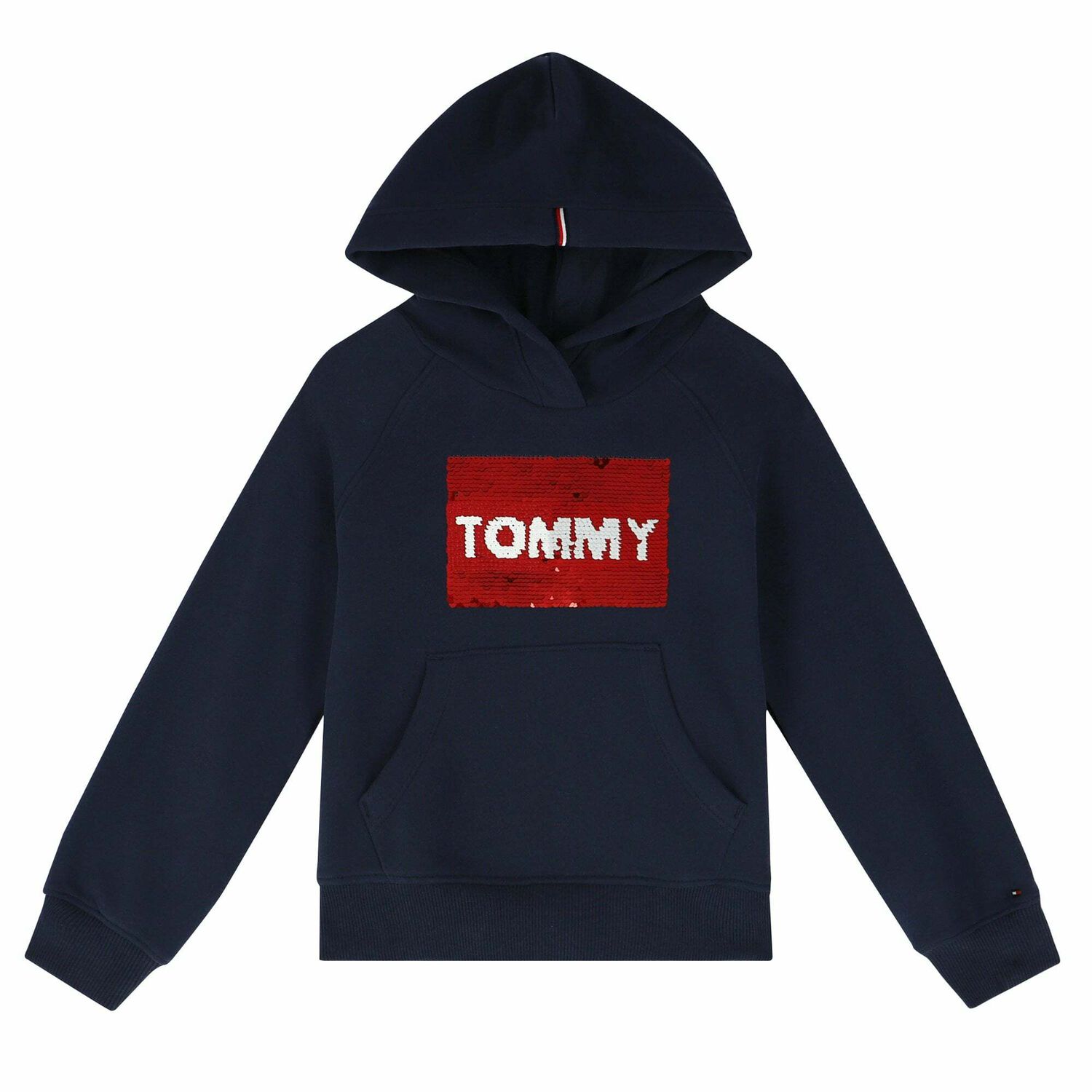 Girls Navy Blue Hooded Sweatshirt, 1, hi-res