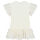 Girls Ivory Logo Bag Dress, 1, hi-res
