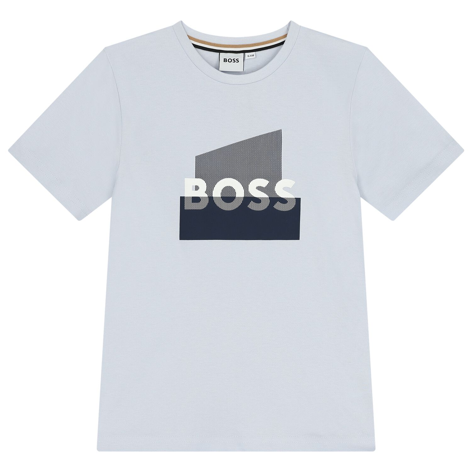Boys Mini Me Blue Logo T-Shirt, 1, hi-res