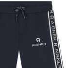 Boys Navy Blue Logo Shorts, 2, hi-res