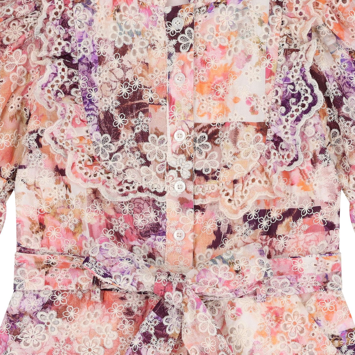 Girls Pink Floral Playsuit, 1, hi-res image number null