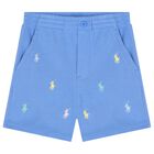 Baby Boys Pink & Blue Logo Shorts Set, 1, hi-res