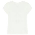 Girls White Logo T-Shirt, 1, hi-res