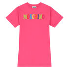 Girls Pink Logo Dress, 2, hi-res