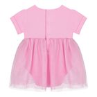 Baby Girls Pink Logo Bodysuit Dress, 1, hi-res