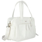 Cream Faux Leather Baby Changing Bag, 4, hi-res