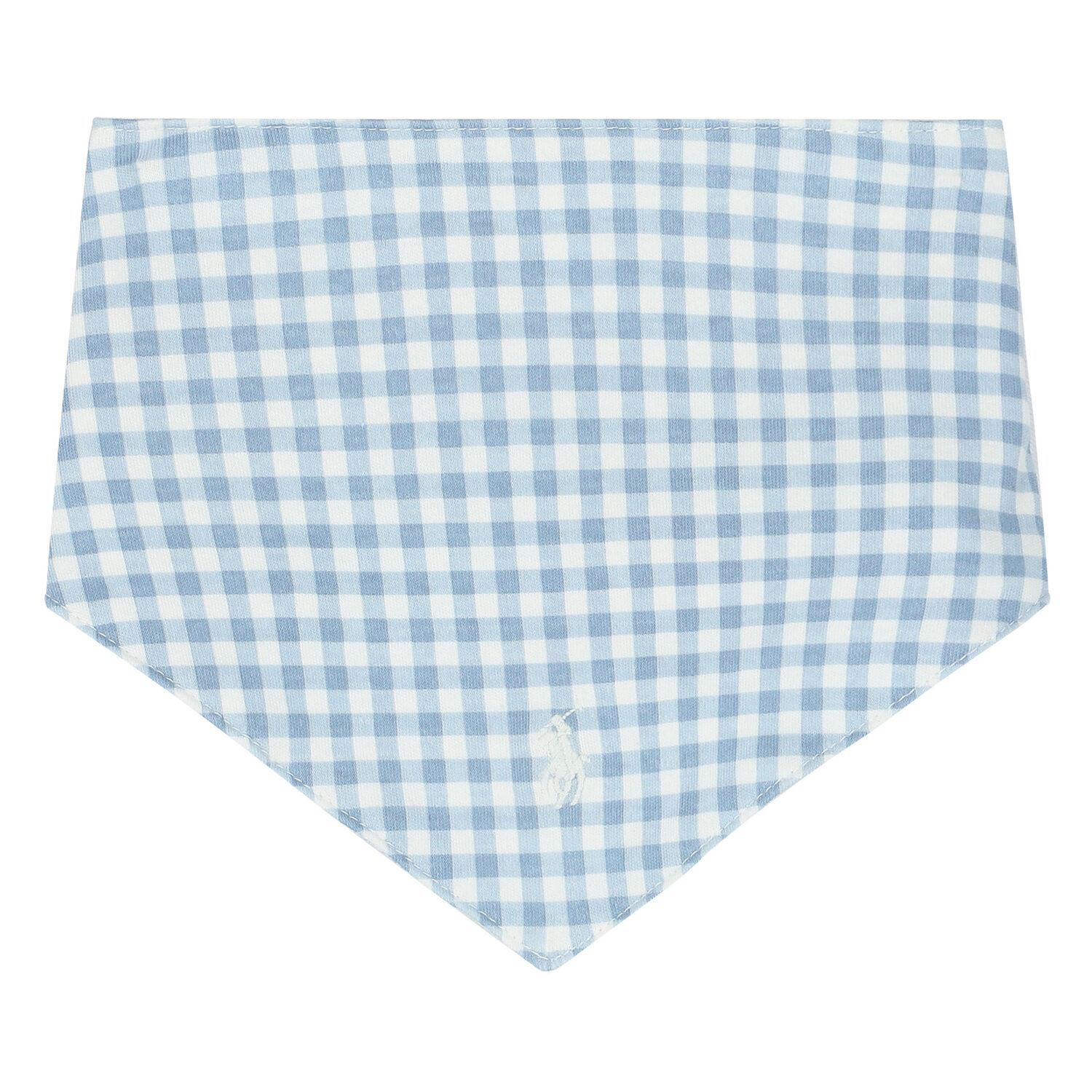 Baby Boys White & Blue Gingham Logo Romper Gift Set, 1, hi-res