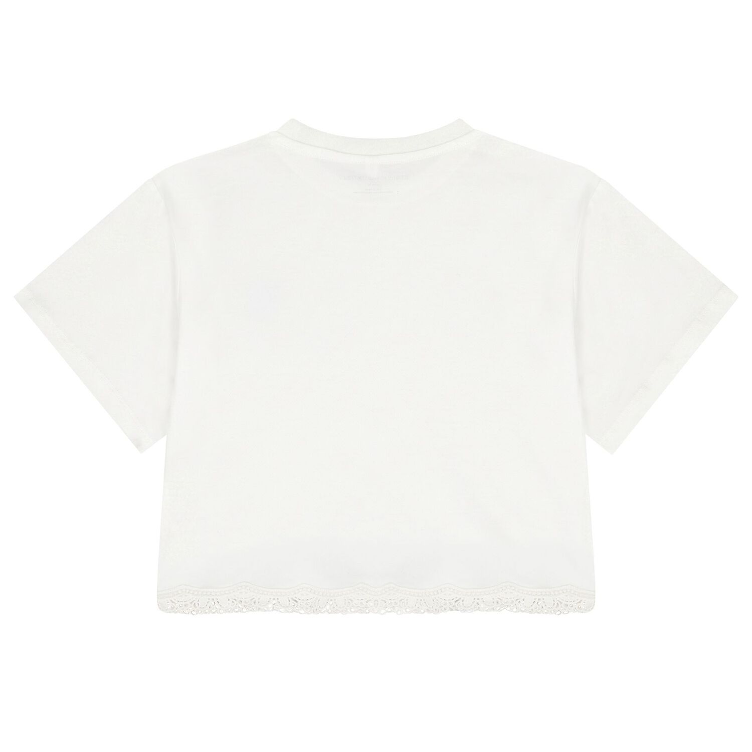 Girls White Logo T-Shirt, 1, hi-res