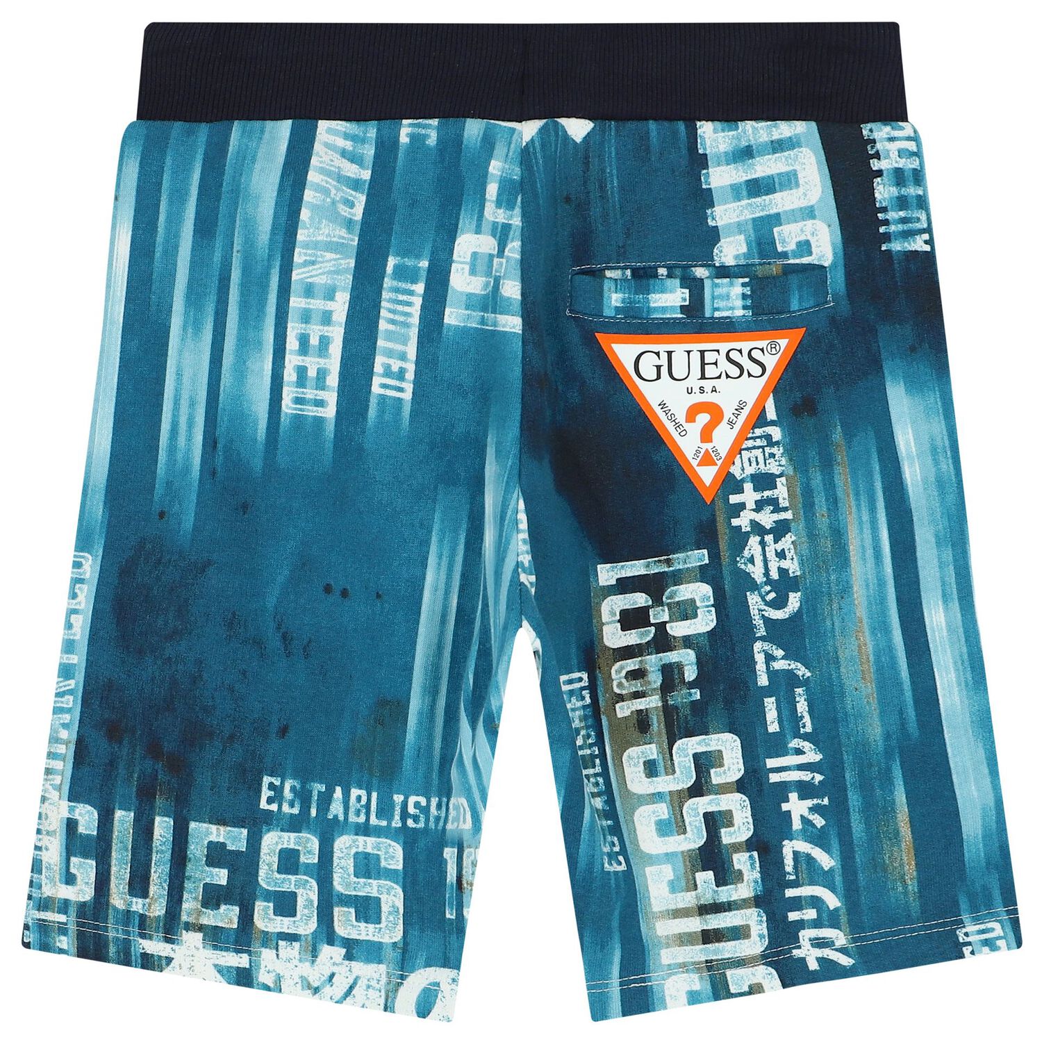 Boys Blue Logo Shorts, 4, hi-res image number null
