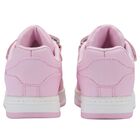 Girls Pink Heart Trainers, 1, hi-res