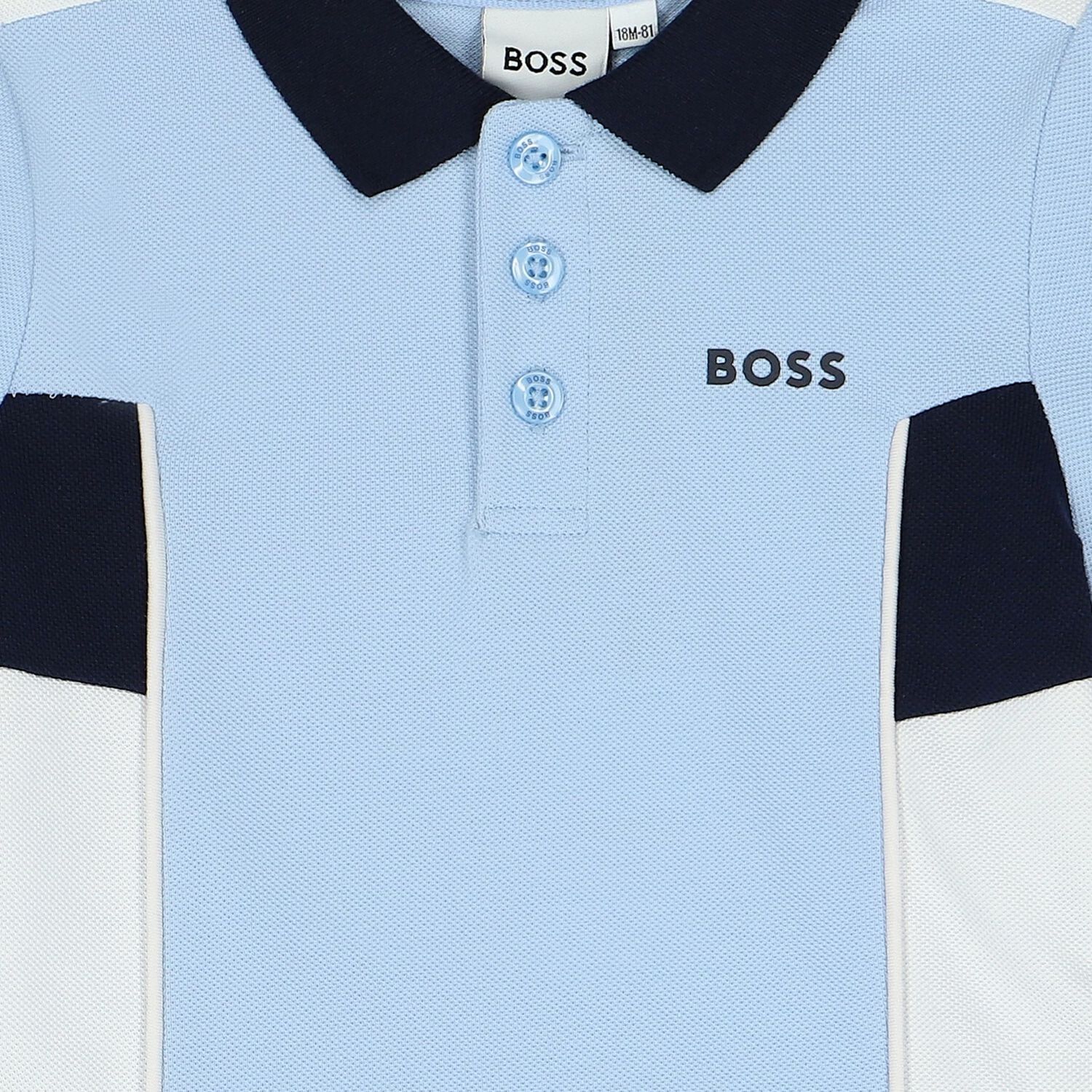 Younger Boys Blue Logo Polo Shirt, 2, hi-res image number null