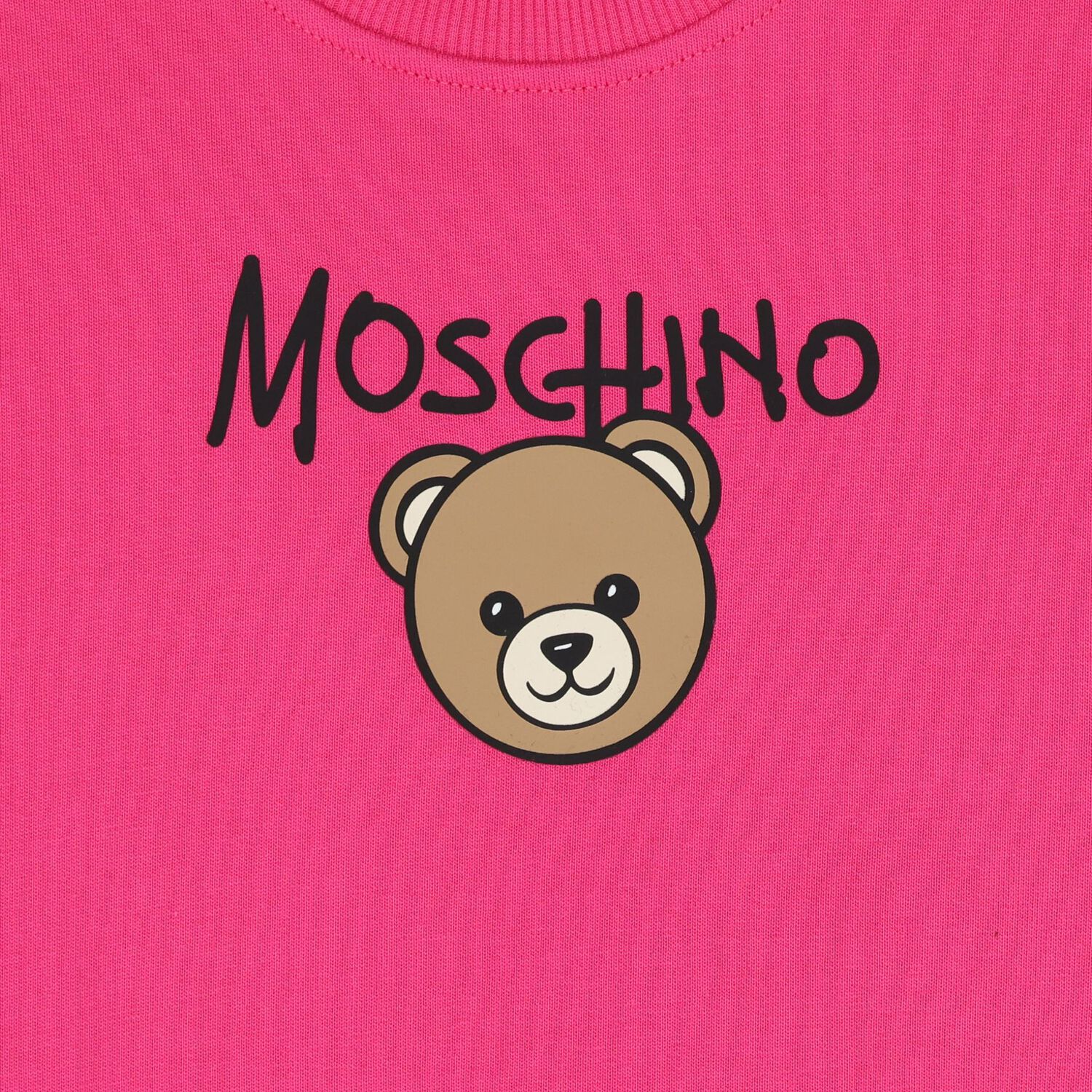Younger Girls Pink Teddy Bear Logo Sweatshirt, 4, hi-res