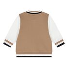 Baby Boys Beige & White Logo Tracksuit Gift Set, 1, hi-res
