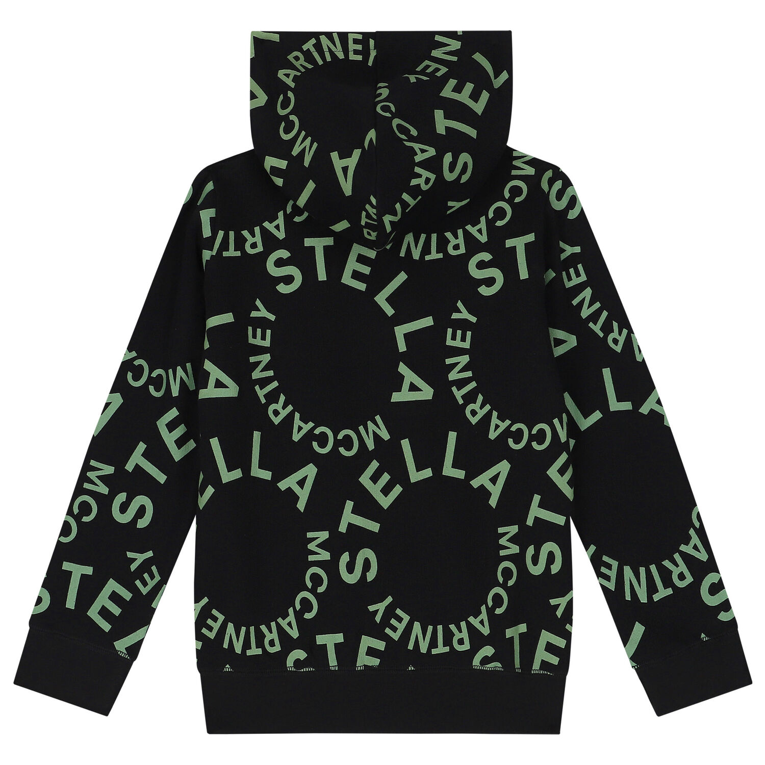 Boys Black Logo Hooded Zip Up Top, 1, hi-res