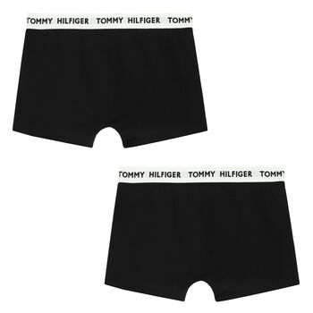 Boys Black Boxer Shorts (2-Pack)