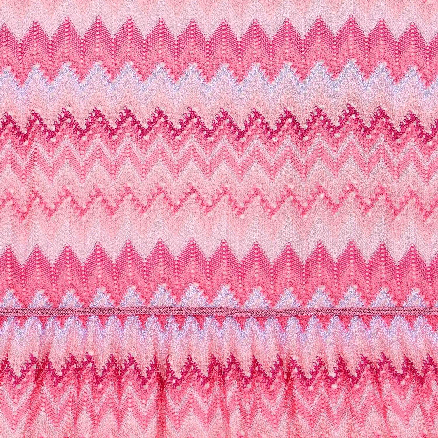 Girls Pink Knitted Zigzag Dress, 1, hi-res image number null