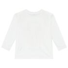 Girls White Elephant Logo Long Sleeve Top, 1, hi-res