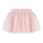 Baby Girls White & Pink Tulle Skirt Set, 2, hi-res
