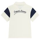 Boys Ivory Logo Polo Shirt, 2, hi-res