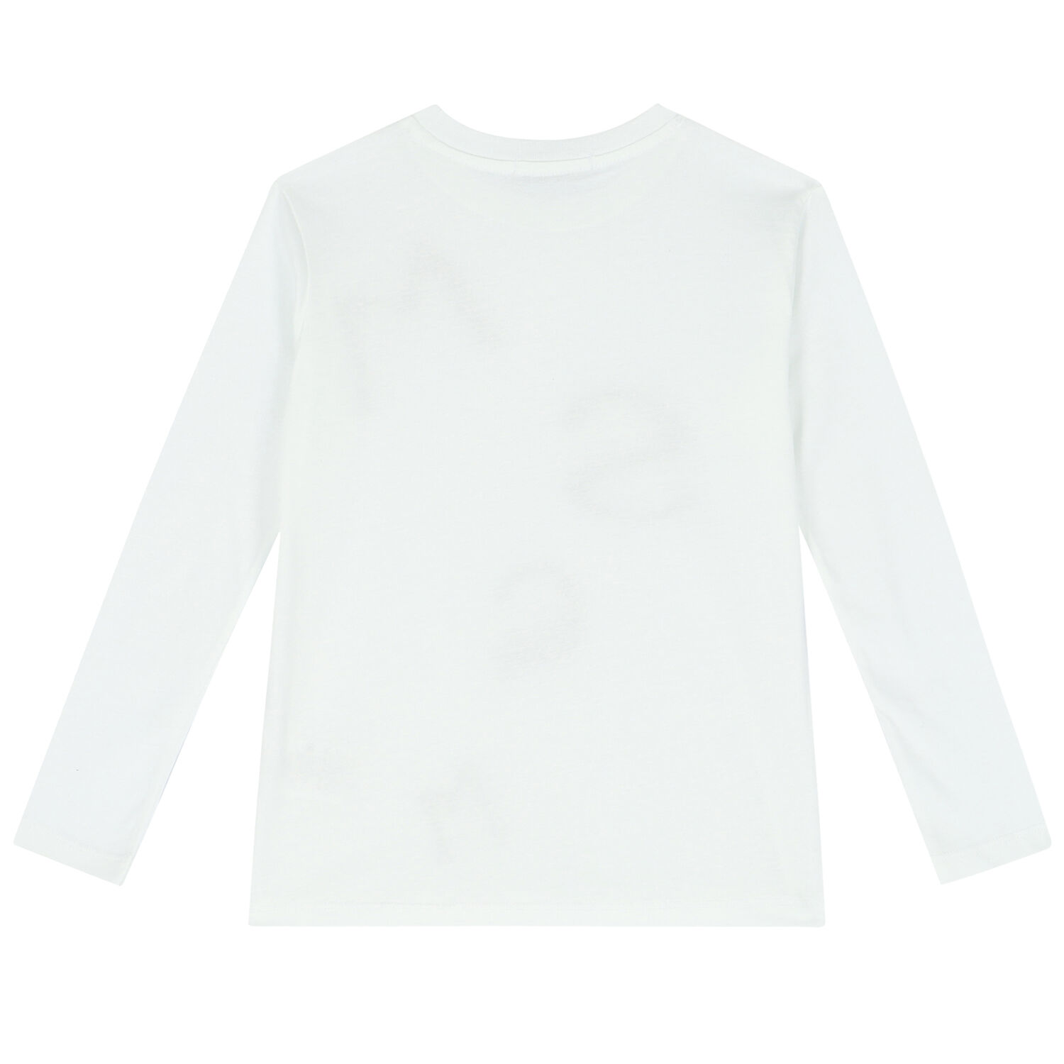Boys White Logo Long Sleeve Top, 2, hi-res