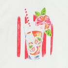 Girls White & Red Shorts Set, 1, hi-res