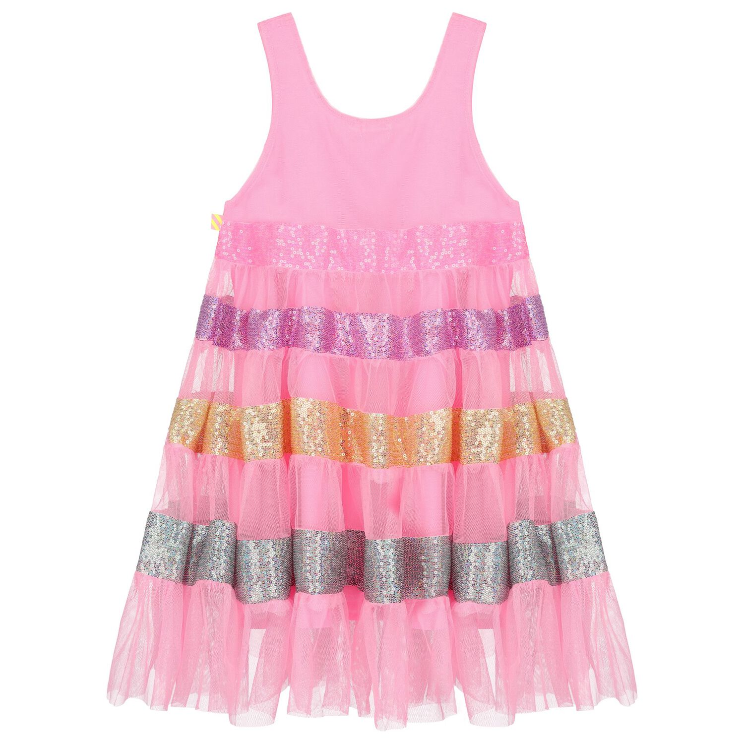 Girls Pink Tulle Sequin Dress, 1, hi-res image number null