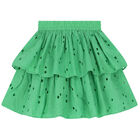 Girls Green Broderie Anglaise Skirt, 1, hi-res