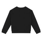 Girls Black Logo Sweatshirt, 1, hi-res