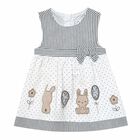 Baby Girls White & Black Dress, 1, hi-res
