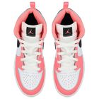 Girls Neon Pink & White Air Jordan 1 Mid Trainers, 7, hi-res