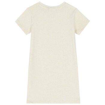 Girls Ivory Logo Dress