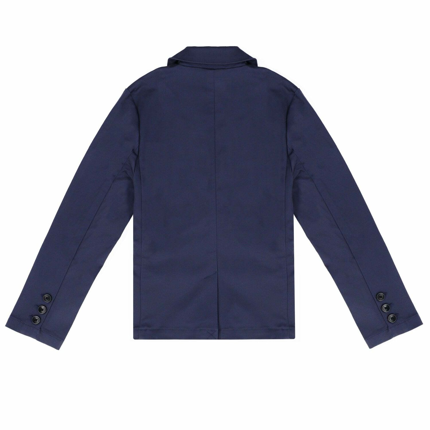 Boys Navy Cotton Jacket, 1, hi-res