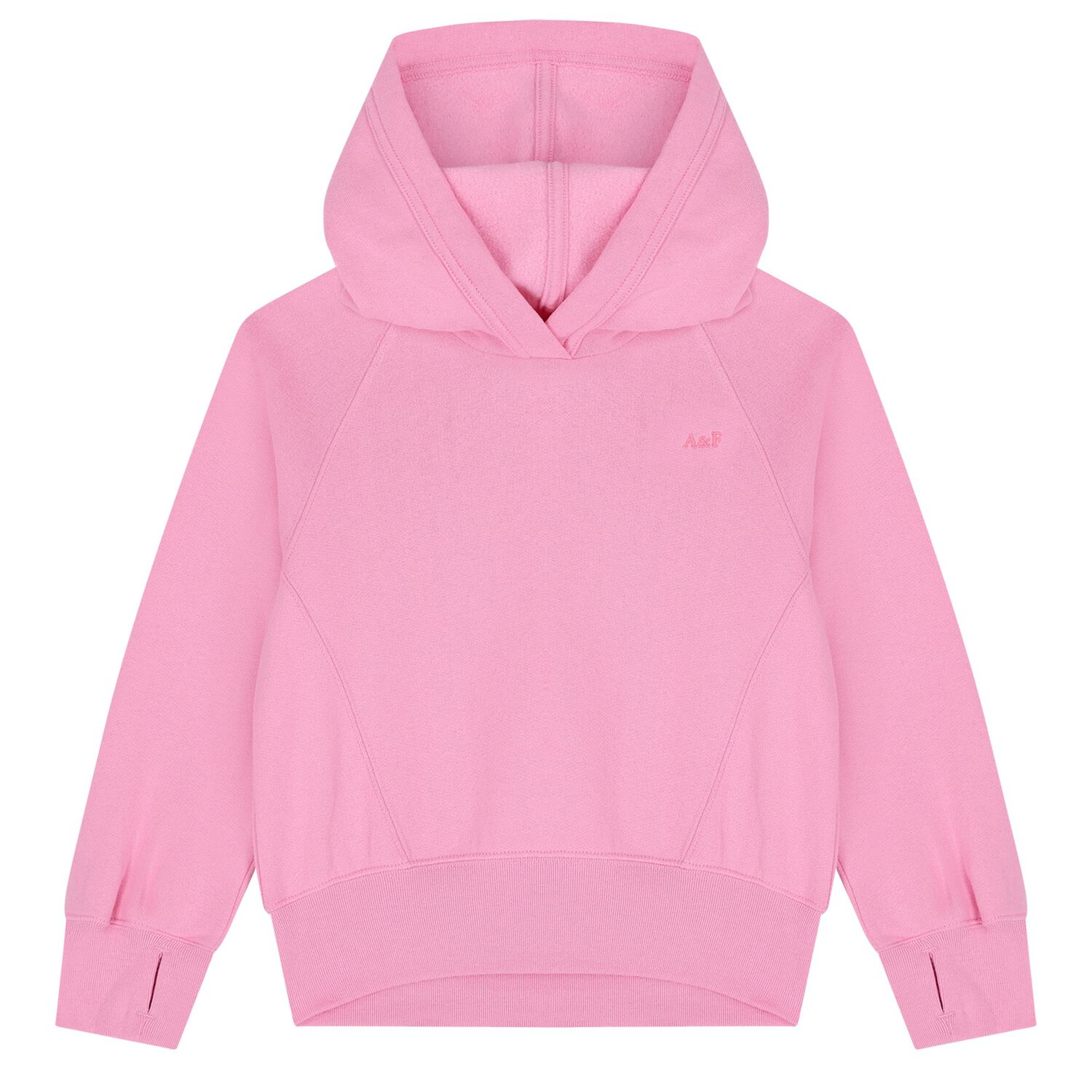 Girls Pink Logo Hooded Top, 1, hi-res