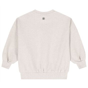 Girls Beige Logo Sweatshirt