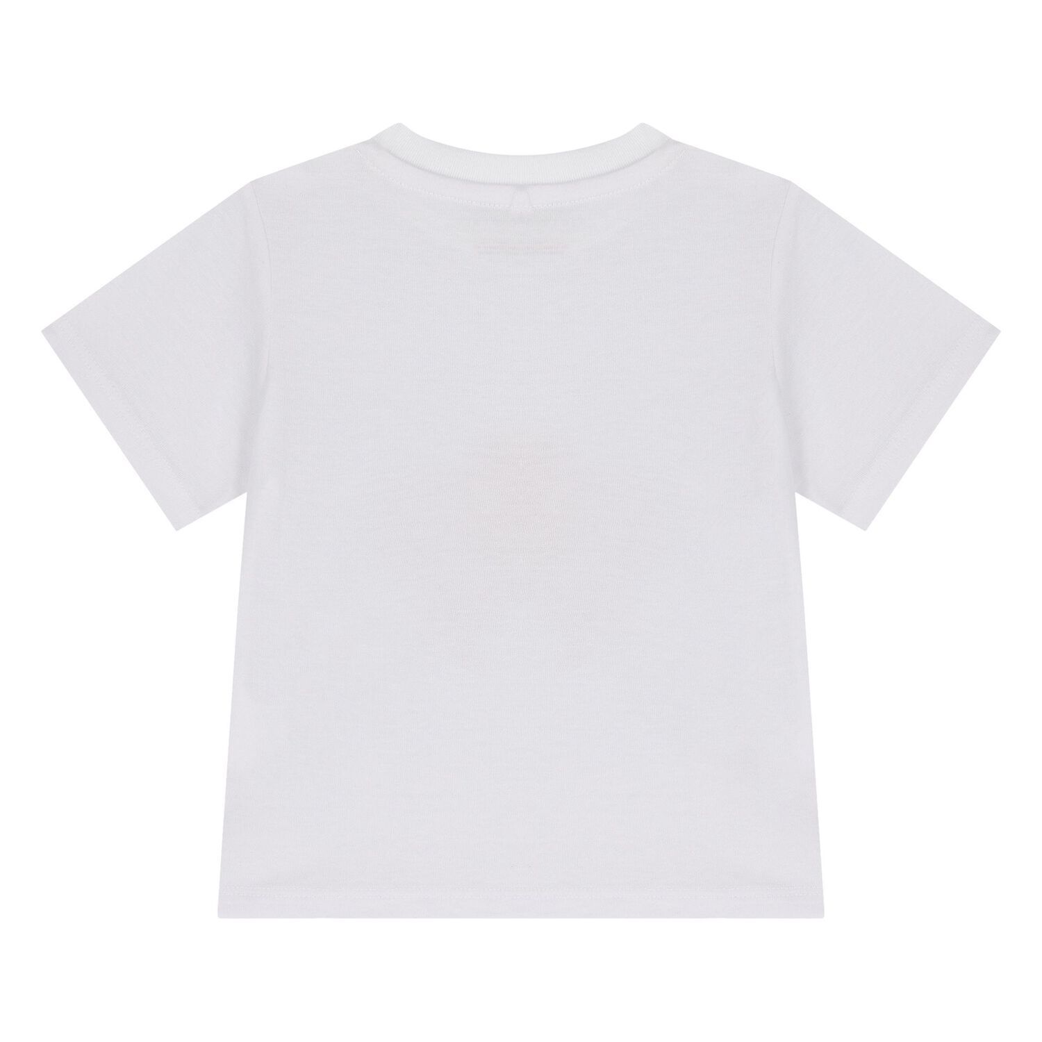 Younger Girls White Heart T-Shirt, 1, hi-res