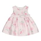 Baby Girls Pink Floral Satin Dress Set, 1, hi-res