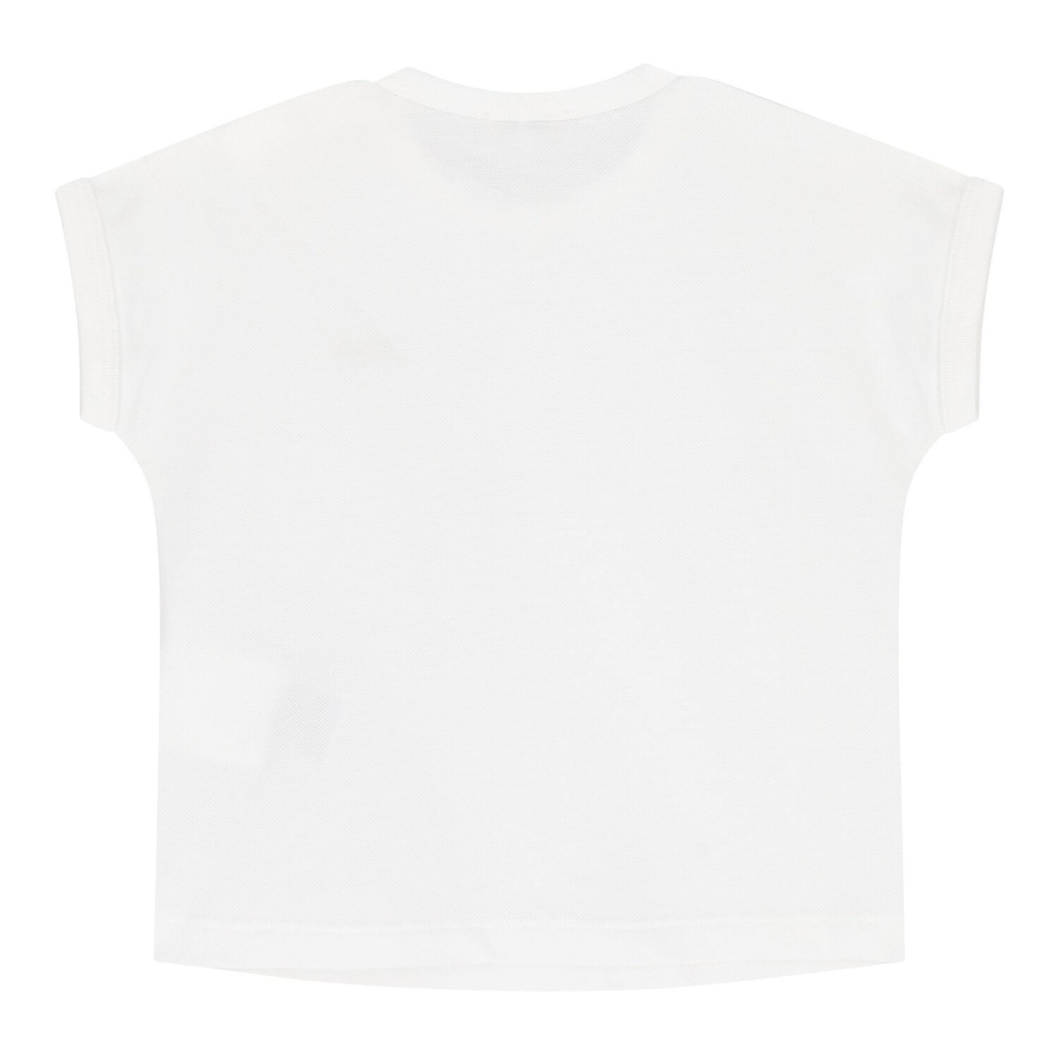 Baby White & Beige Barocco Shorts Set, 1, hi-res