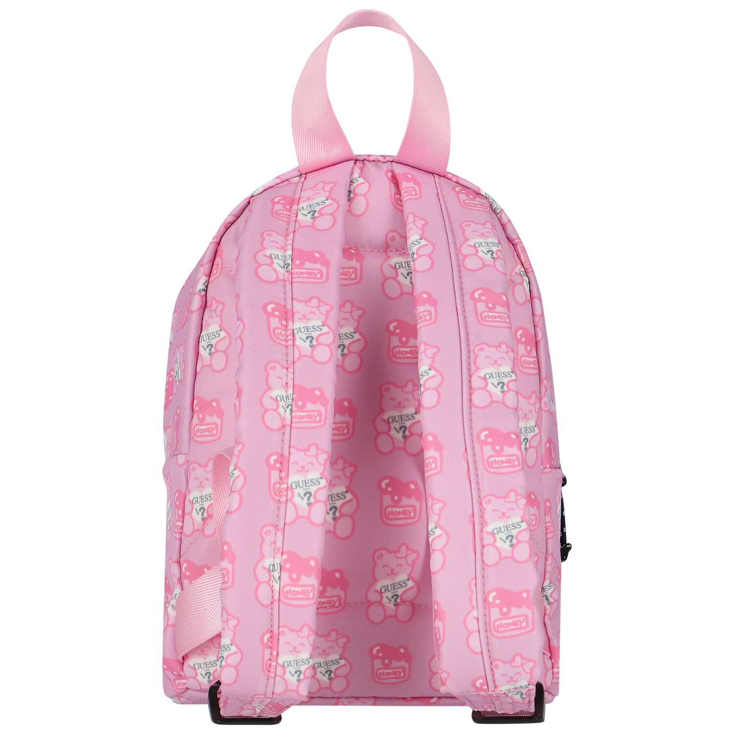 Younger Girls Pink Logo Teddy Backpack, 2, hi-res