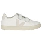 White Logo Leather Trainers , 1, hi-res