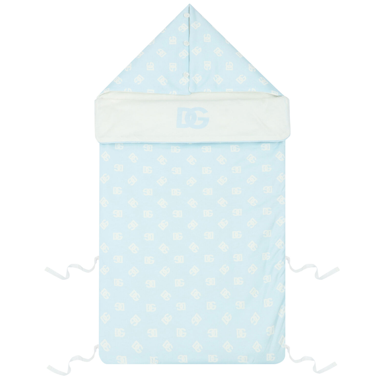 Baby Boys Blue & Ivory Logo Nest, 2, hi-res
