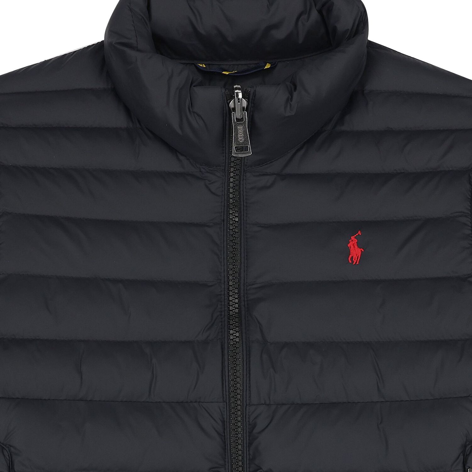 Boys Black Logo Puffer Jacket, 1, hi-res
