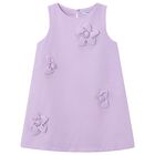 Girls Lilac Flower Dress, 2, hi-res
