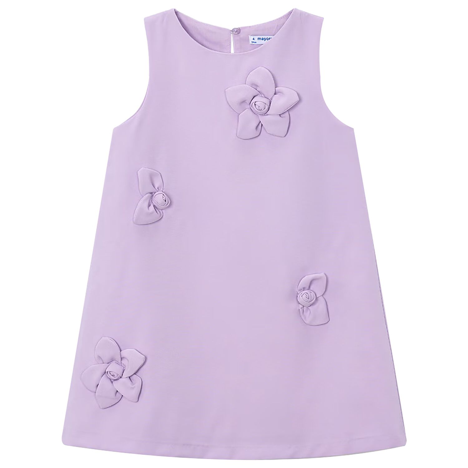 Girls Lilac Flower Dress, 2, hi-res