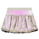 Girls Gold Reversible Sequins Skirt, 1, hi-res