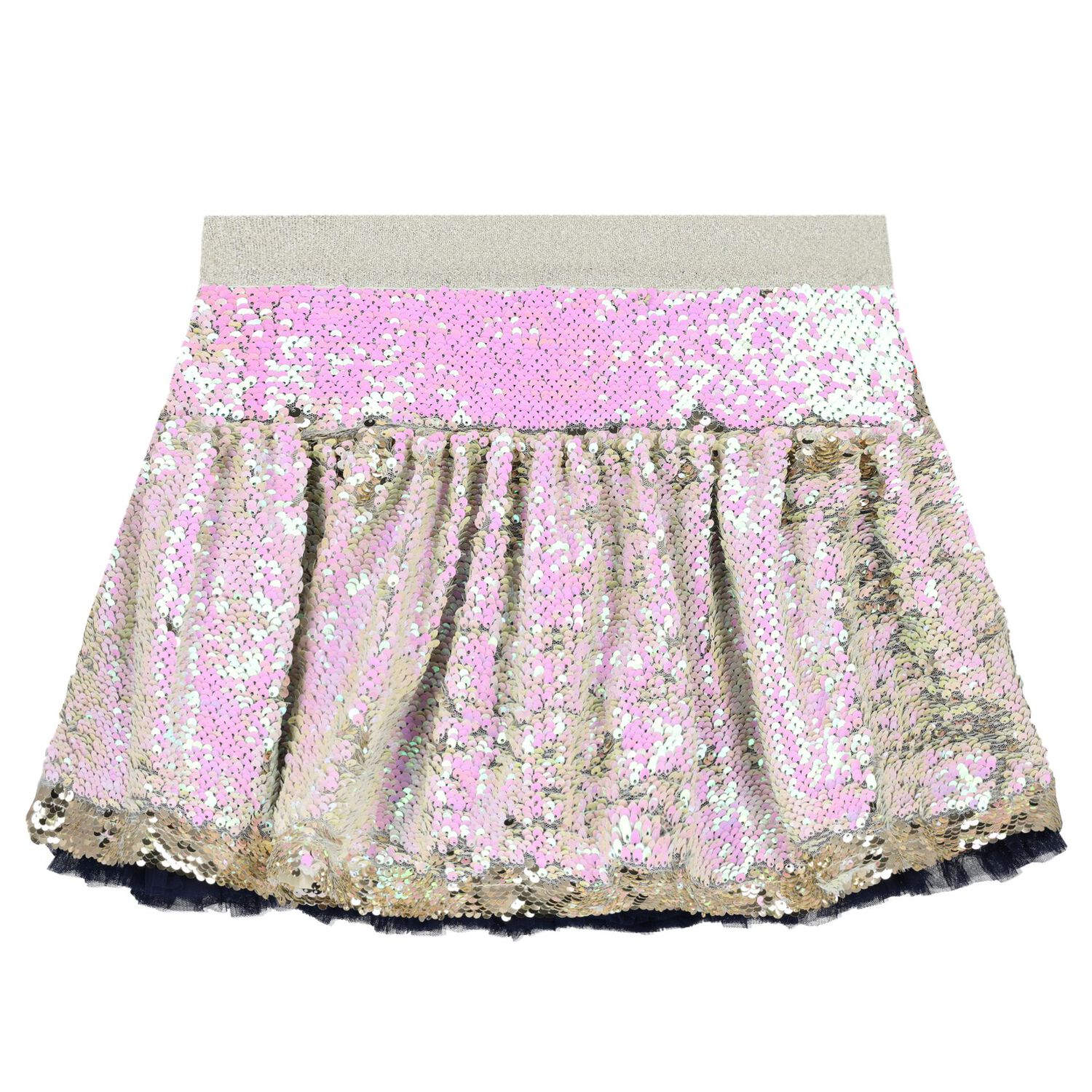 Girls Gold Reversible Sequins Skirt, 1, hi-res image number null
