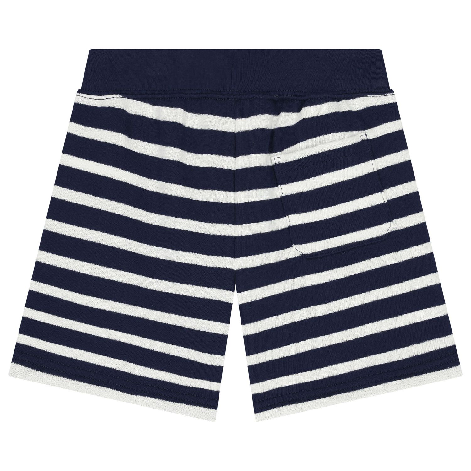 Boys Navy Blue & White Shorts, 1, hi-res