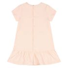 Younger Girls Pink Faux Fur Bag Logo Dress, 1, hi-res