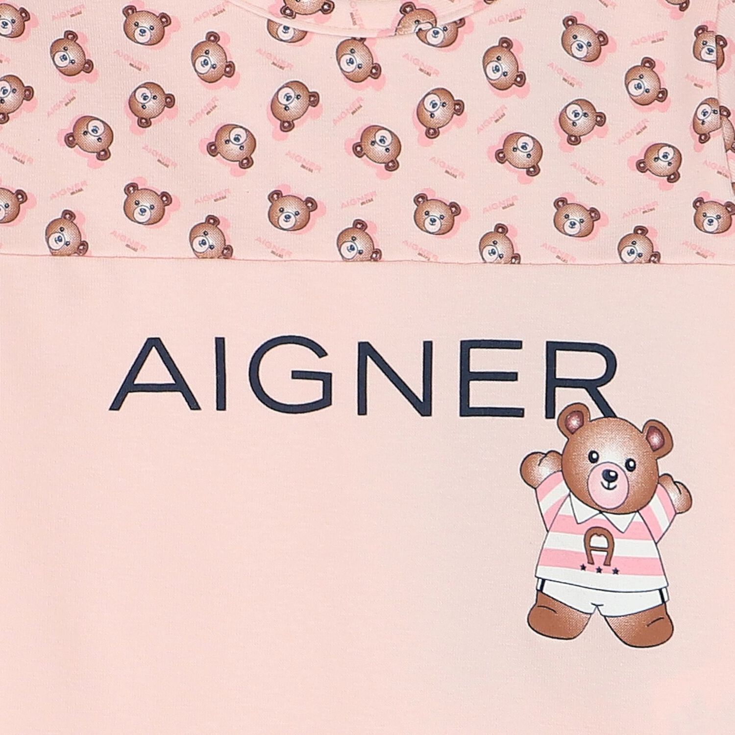 Baby Girls Pink Teddy Bear Logo Babygrow, 3, hi-res