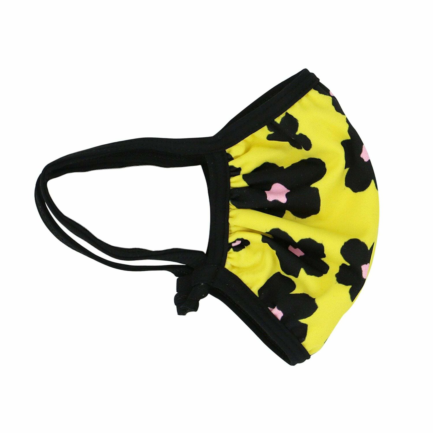Girls Yellow Floral Face Mask, 1, hi-res image number null