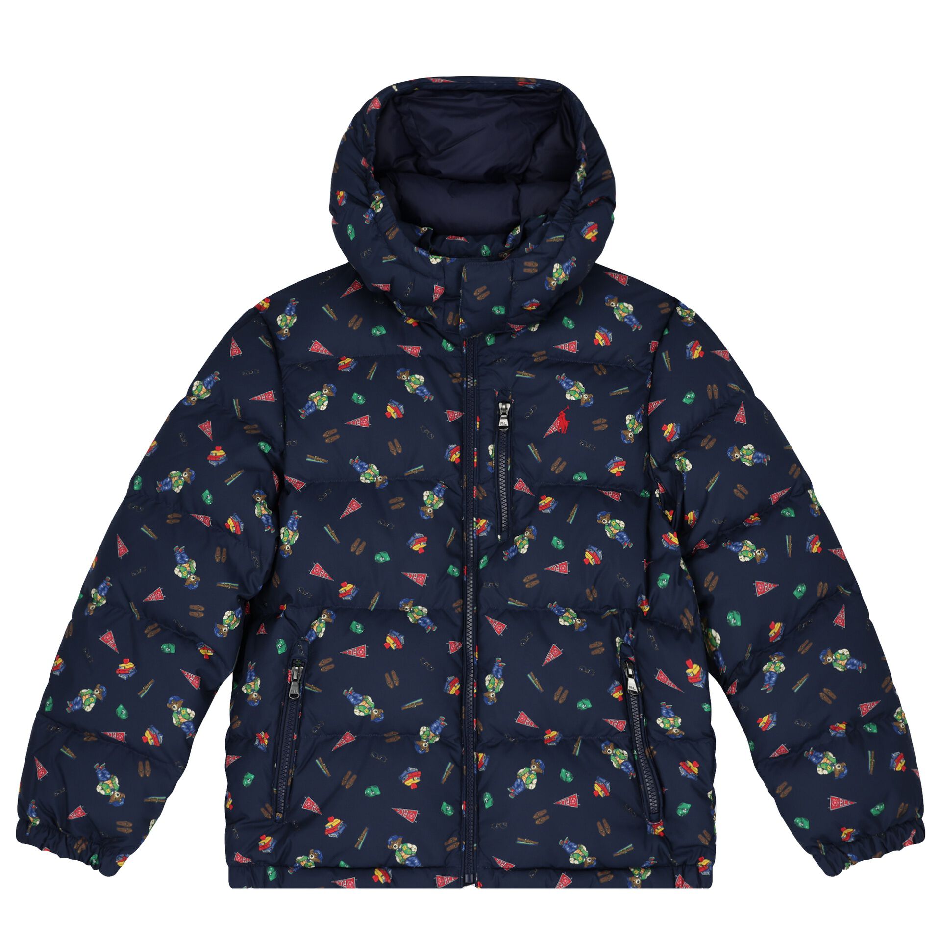 Ralph Lauren Boys Multicolor Logo Puffer Jacket Junior Couture UK